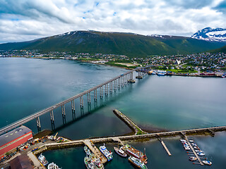 Image showing Bridge of city Tromso, Norway