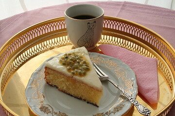 Image showing Cake with passion fruit