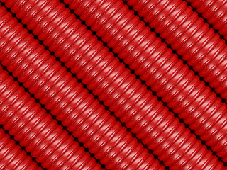 Image showing Red corrugated pipes