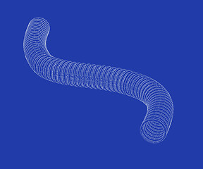 Image showing 3D model of corrugated pipe