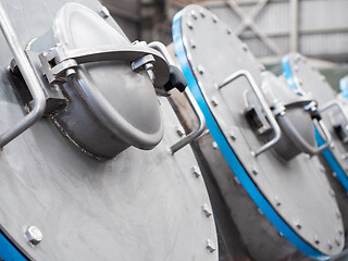 Image showing Stainless steel hatches on a vacuum dryer