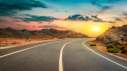 Image showing Road through the desert