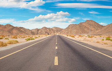 Image showing Road in egyptian desert