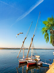 Image showing The sailboat in Aswan