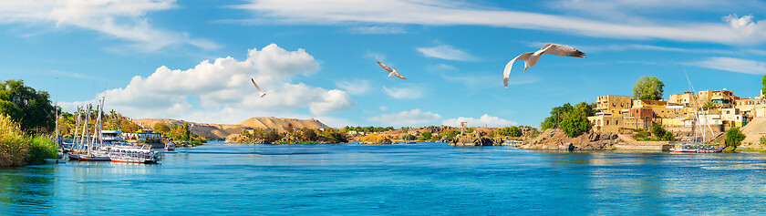 Image showing Panorama river Nile