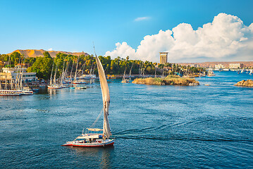 Image showing Felucca on the Nile River