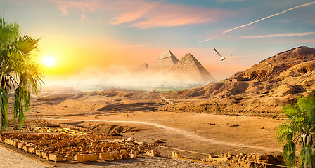 Image showing Desert sandstorm in Egypt