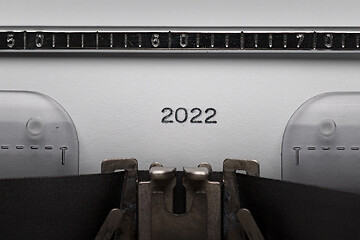 Image showing Typing text on typewriter