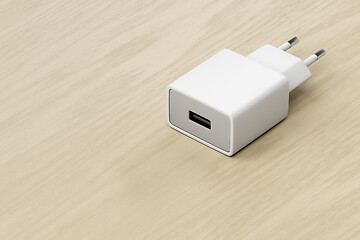 Image showing Power adapter with USB port