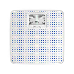 Image showing Top view of analog bathroom scale