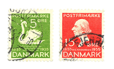 Image showing Danish stamps