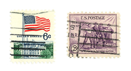 Image showing US stamps