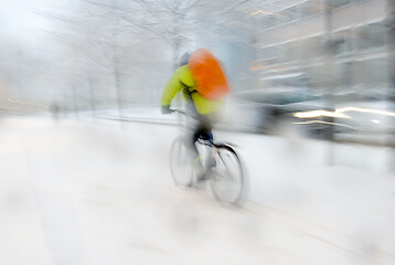 Image showing Winter biking