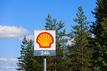 Image showing Shell Service Station Logo by Highway