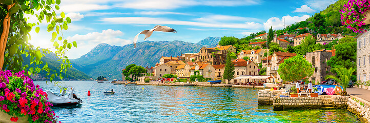 Image showing Perast at Bay of Kotor