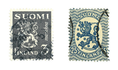 Image showing Finnish stamps