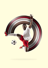 Image showing Professional african football soccer player