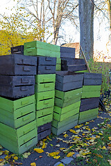 Image showing Stacked Boxes Crates