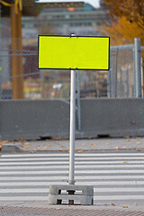 Image showing Construction Site Sign Post