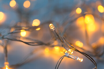 Image showing close up of electric garland lights