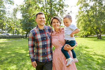 Image showing happy family at summer park