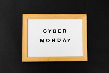 Image showing magnetic board with cyber monday words