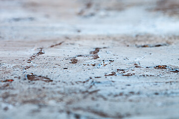 Image showing Texture of the concrete wall. Blue and black colors.