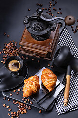 Image showing Coffee Mill And Pastry