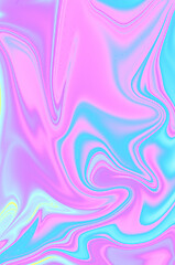 Image showing Holographic background in pink and blue colors