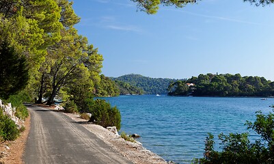 Image showing Lake Veliko Jezero on Mlet island, Croatia