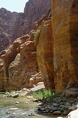 Image showing Scenic cliffs of Wadi Mujib creek in Jordan