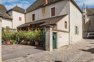 Image showing MEURSAULT, BURGUNDY, FRANCE- JULY 9, 2020: Typical living houses in Meursault