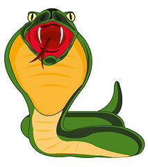 Image showing Snake cobra on white background is insulated