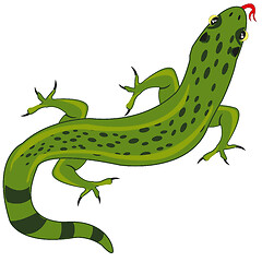 Image showing Vector illustration grovelling animal lizard type overhand