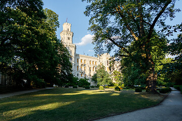 Image showing Czech Republic - white castle Hluboka nad Vltavou