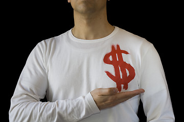 Image showing Holding the dollar