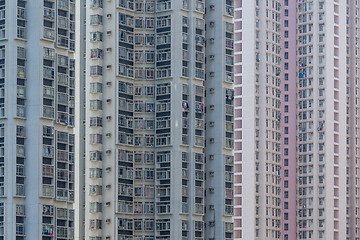 Image showing Facade of building in hong Kong city