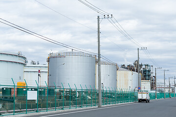 Image showing Oil tank in industrial plant