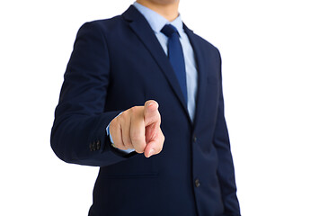 Image showing Businessman finger pointing front