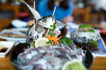 Image showing Flatfish sashimi