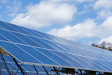 Image showing Solar panel against blue sky