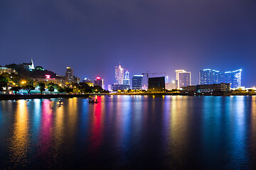 Image showing Macau city at night 