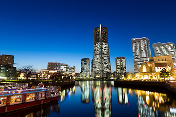 Image showing Yokohama city at night