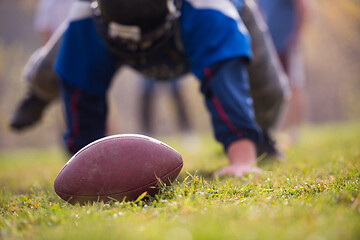 Image showing american football player in action