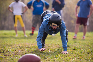 Image showing american football player in action