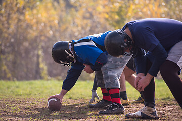 Image showing american football team in action