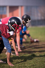 Image showing american football team in action