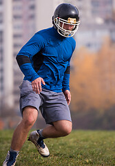 Image showing american football player in action