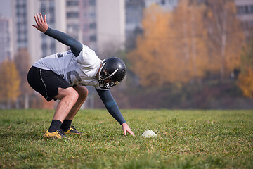 Image showing american football player in action