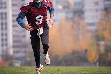 Image showing american football player in action